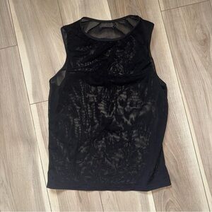 Elegant Black Sheer unisex Top